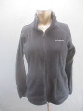 Columbia Size M Womens Black Fleece Long Sleeve Full Zip Activewear Jacket 142