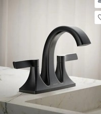 NEW Kohler Maxton 4" Centerset Bathroom Faucet Matte Black R22476-4D-BL Box Dent