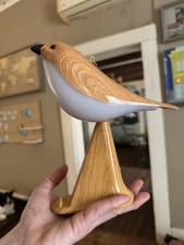  Bird Table Lamp, Small Desk Lamp Cordless Touch Dimmable Bird Lamp (Maple)