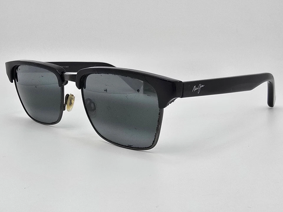 Óculos de sol Maui Jim MJ-257-17C Kawika armação preta polarizada cinza lente gradiente - Imagem 3 de 4