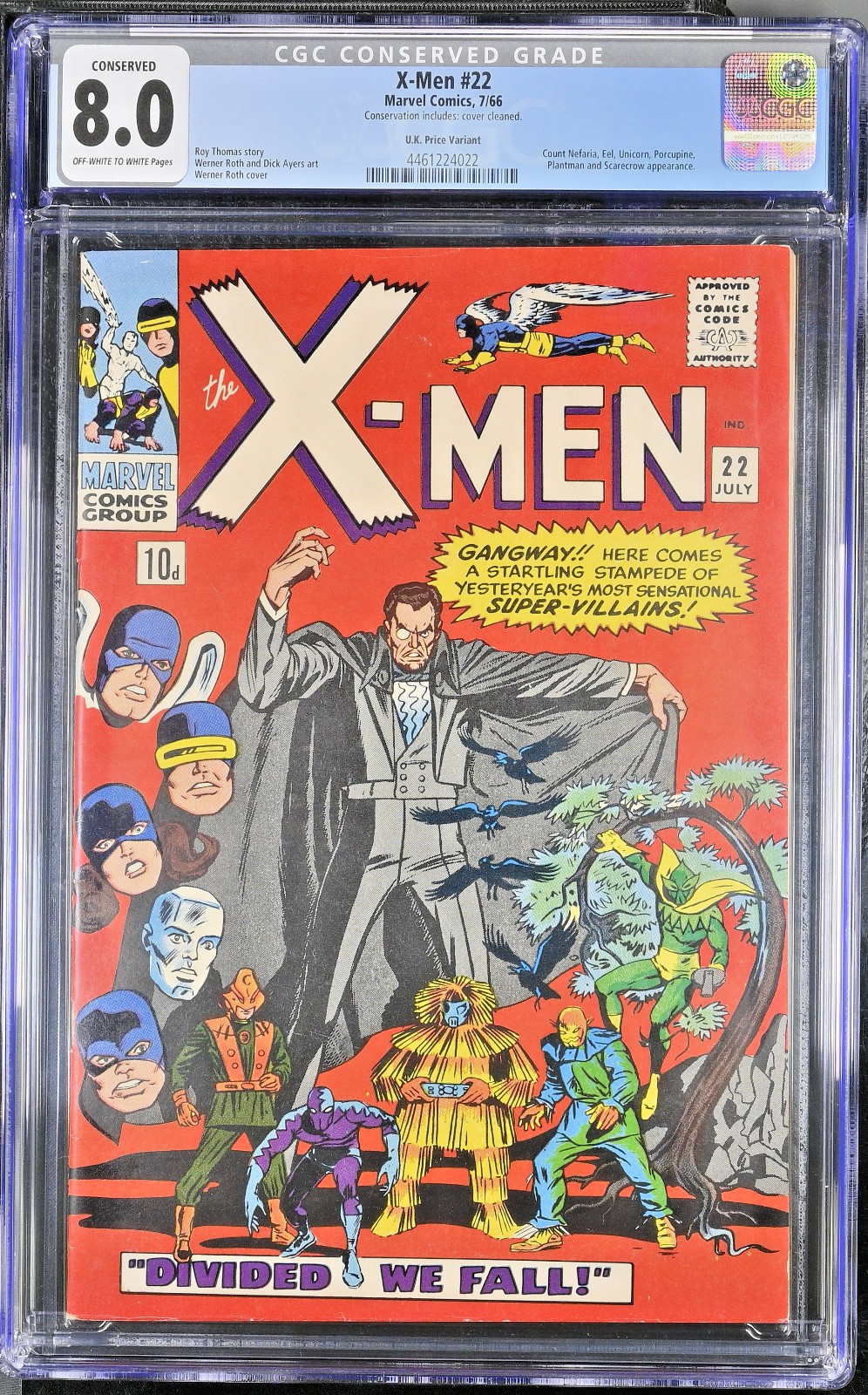 X-men #22 ネファリア伯爵❗️1966年出版　アメコミリーフ X-Men #22 Value - GoCollect