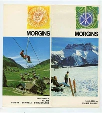 Morgins Valais Switzerland Brochure Map & Hotel Rate Sheet Ski Resort 