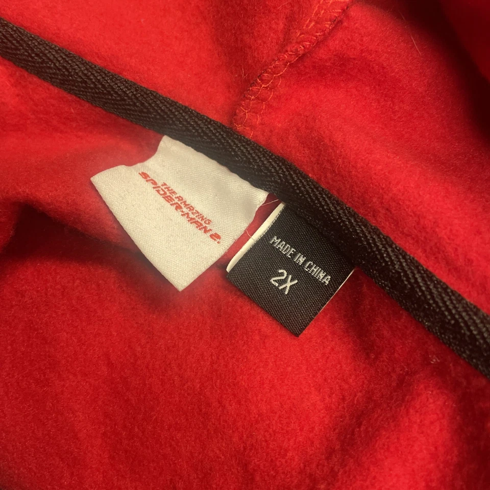 Винтажная мужская куртка с капюшоном Mad Engine The Amazing Spiderman 2XL маска Marvel на молнии - Изображение 4 из 4