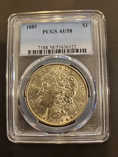 1889 Morgan Silver Dollar PCGS AU58