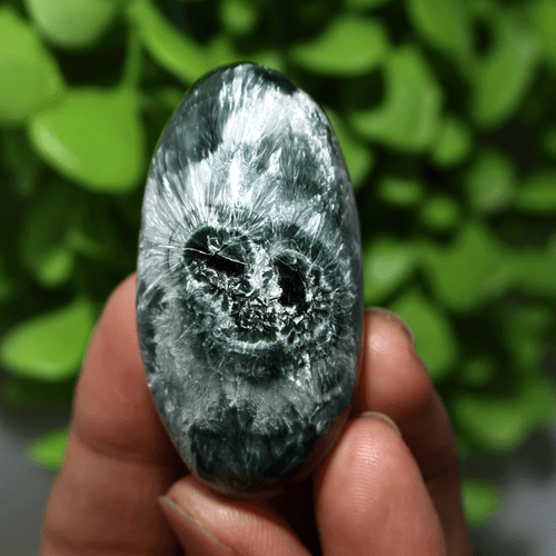 Guía Angélica ~ 44 g Serafinita Natural Coleccionista Shiva Lingam Gema Cristal - Imagen 11 de 12