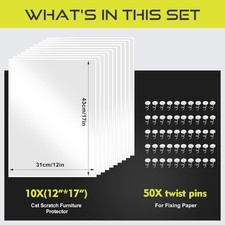 Anti Cat Scratch Furniture Protector, 10-Pack Couch Protector from Cat Claws ...