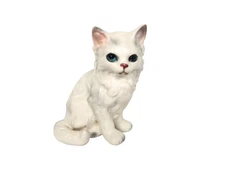 White Persian Cat Figurine Vintage Mid Century 1960's Lefton China 3.5" VGC