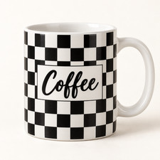 Digital PNG Checkered Coffee Mug 8oz, 12 oz and 16oz Deisgns