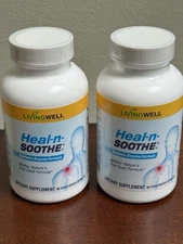 LOT OF 2 HEAL-N-SOOTHE 90 Capsules New Sealed AUTHENTIC 2/2028 Living Well