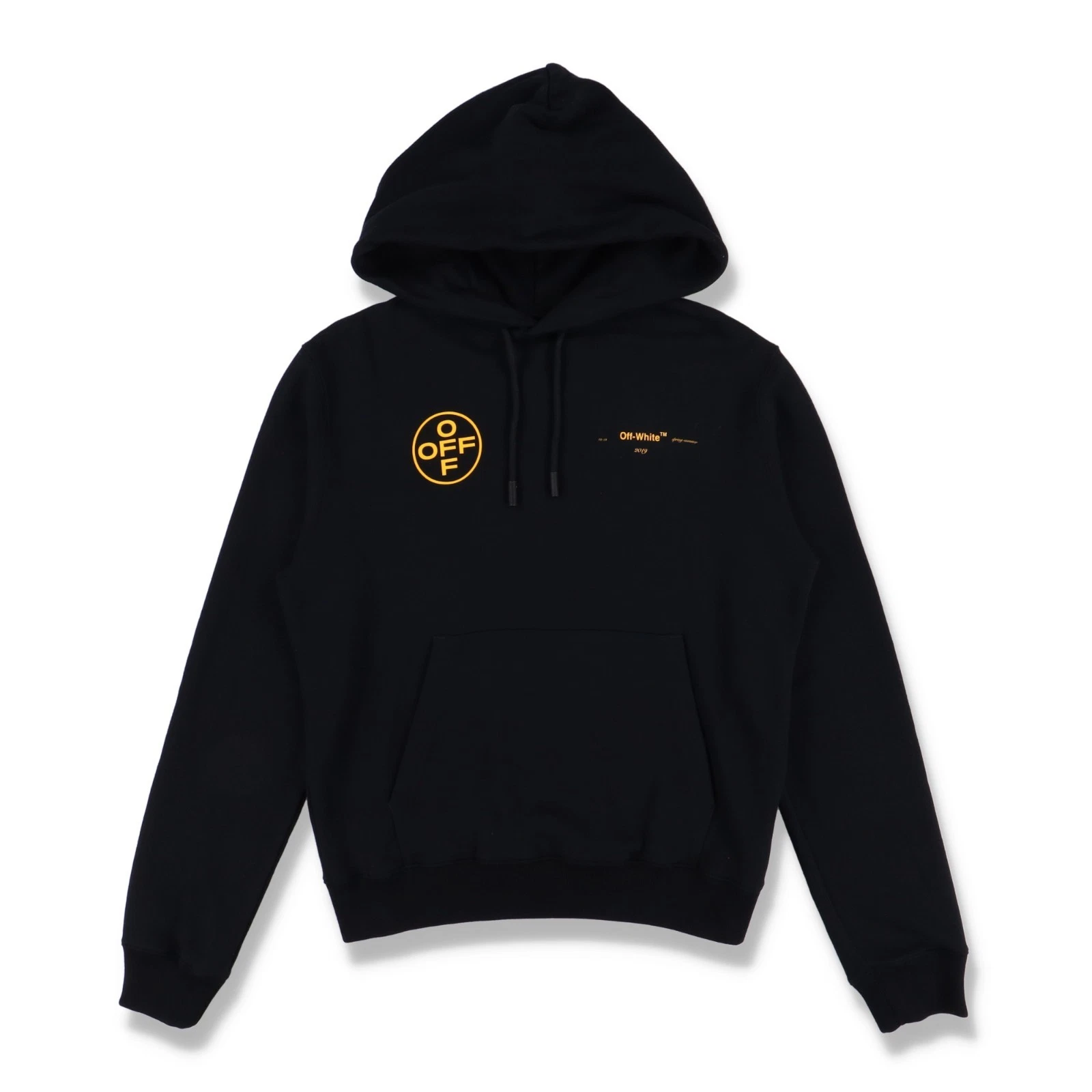Felpa con cappuccio Off White x Antonioli nera frecce a scacchi Taglia M SS19 PREZZO AL PUBBLICO $550