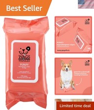 Purify Hypoallergenic Dog Wipes - 100 Count Grapefruit Scent for Sensitive Skin