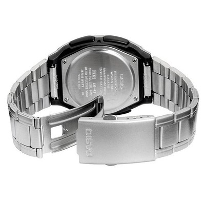 Casio AW81D-2A Mens Blue Dial Ana-Digi SS Bracelet Databank Watch
