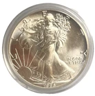 1986- RAW 1 oz Silver American Eagle .999 FINE UNC
