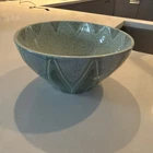 New ListingVINTAGE RED WING POTTERY STONEWARE GREEN DESIGN BOWL 7”