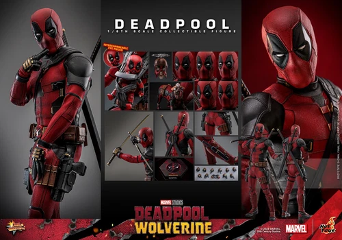Hot Toys Deadpool Marvel Comics Deadpool & Wolverine 1:6 Scale Figure MMS746 New