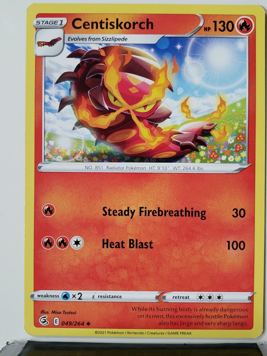 Centiskorch 049/264 - NM / M - Fusion Strike Pokemon Card $2 Centiskorch 049/264 - NM / M - Fusion Strike Pokemon Card $2