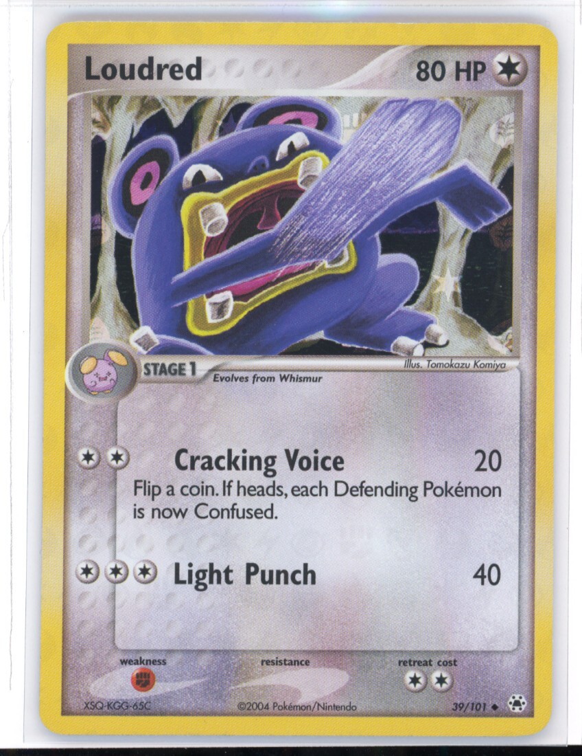 Pokemon 2004 LOUDRED Hidden Legends 39/101 - Reverse Holo - NM 0321#143