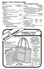 Market Tote & Produce Bag Grocery Shopping Purse #546 Sewing Pattern Only (gp546