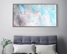 Pixy Canvas 10x20 Floater Frame for up to 7/8" Deep Canvas Paintings Silver