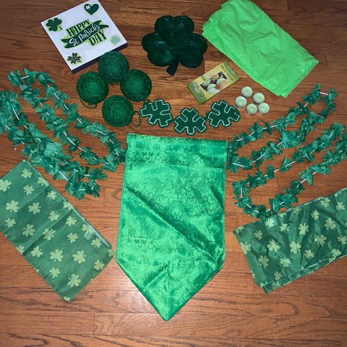 Lei X4 St Patrick’s Day Table Yarn Balls Decor X4 Candle Table Runner LOT 💗j15 - Picture 2 of 10