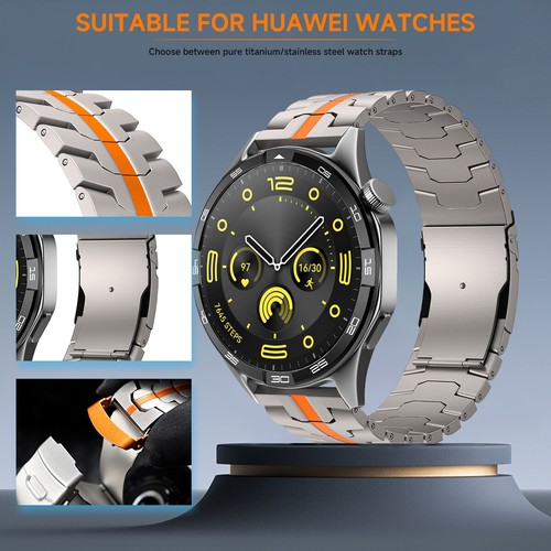22MM Titanium / Stainless Steel Metal Band for Galaxy Watch3/Huawei Smartwatches - Picture 6 of 25