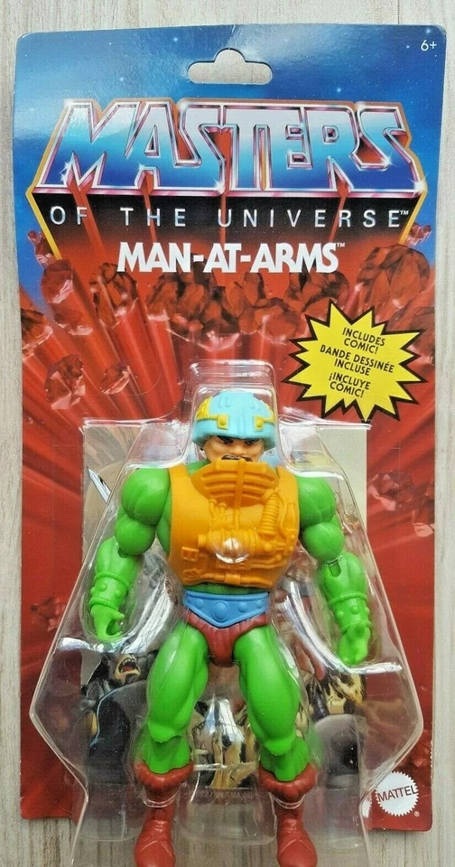 beschä Karte MOTU ORIGINS Man-at-Arms 2020 MATTEL Masters of the Universe GNN89