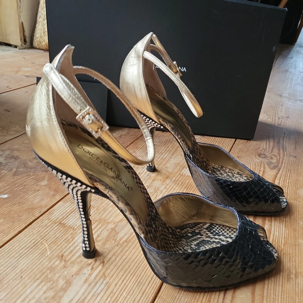 Gold diamante best sale heels