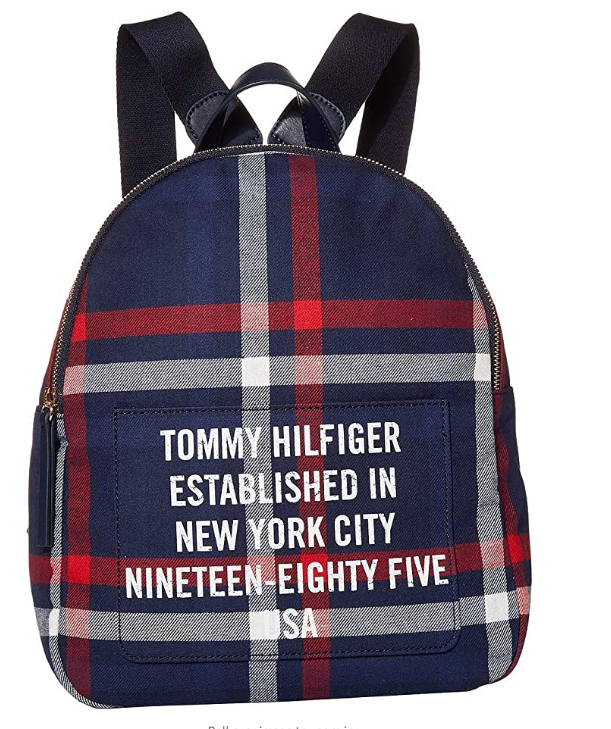 tommy hilfiger plaid backpack