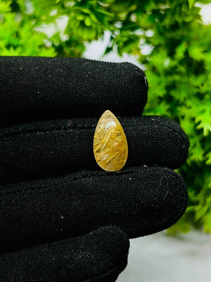 Golden Rutile Quartz Pear Shape Rutilated 6.00 carat Rutile Pear Size 16x9x6 mm. - Image 2 of 3