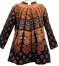 New SACRED THREADS mandala flannel lined button cotton JACKET TOP M Free shippin