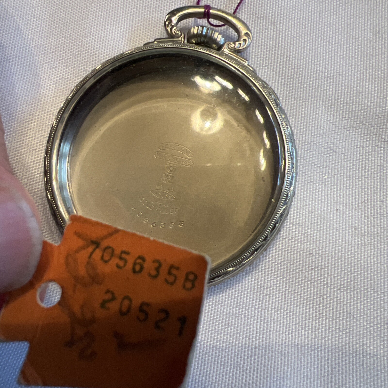 VINTAGE KEYSTONE J. BOSS POCKET WATCH CASE Never sold W/ TAG!! 14K GF