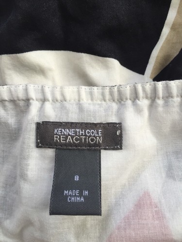 Womens Kenneth Cole Reaction Multi Color Halter Top Size 8 Shirt Summer lined - Picture 7 of 8