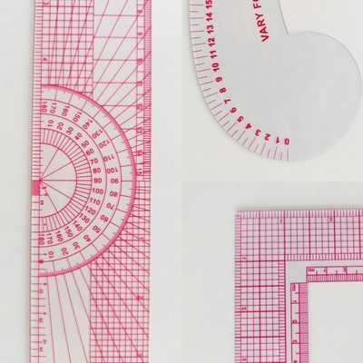 9 Stili Clear Metric Sewing Ruler Set Righello Curvo, Righello Da - 6