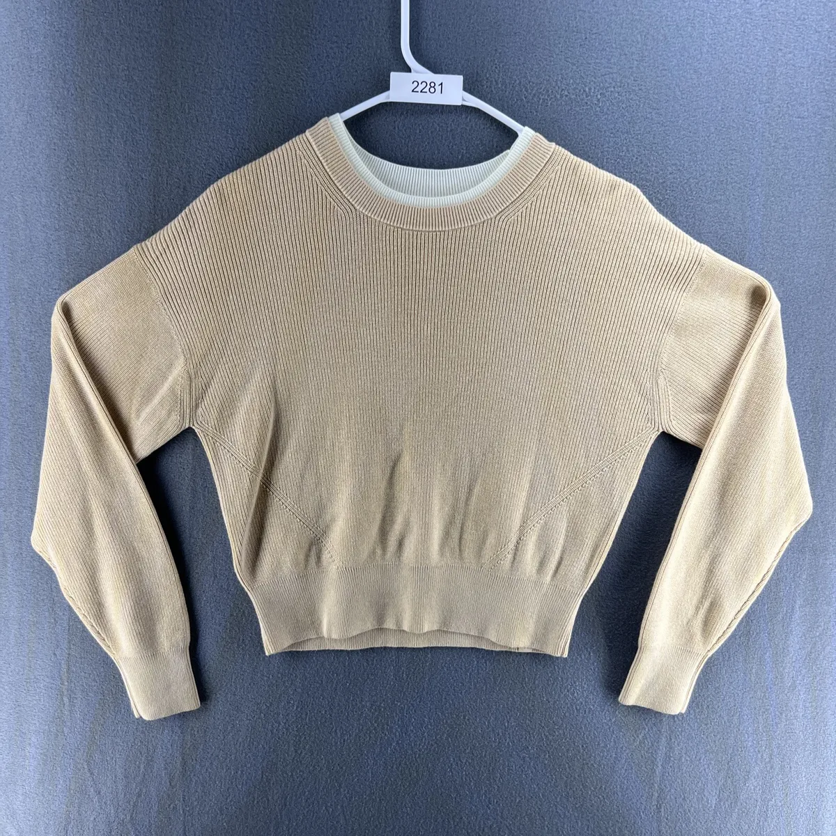 Lululemon Waist Length Crewneck Sweater - Prosecco / Lemon Sorbet