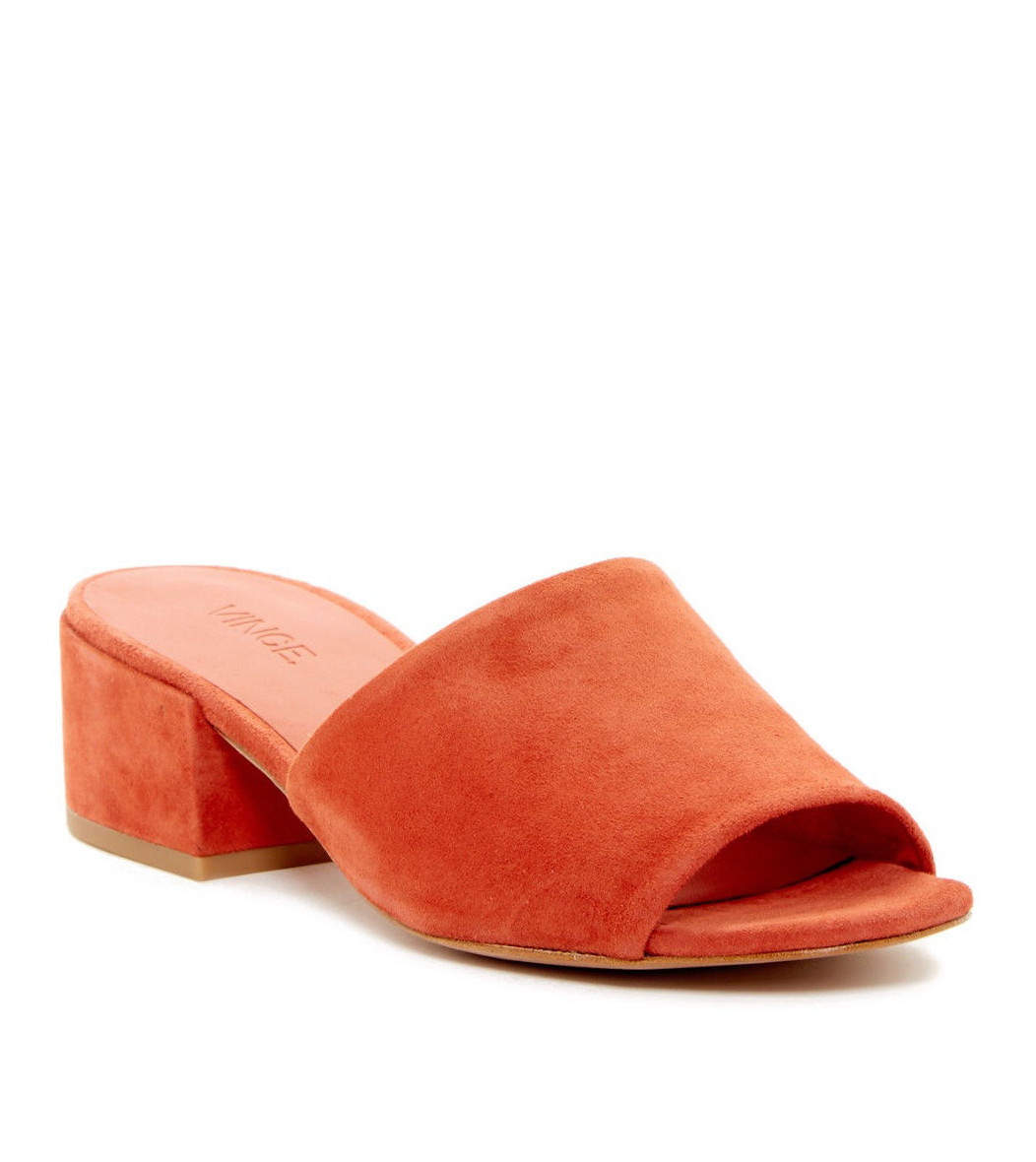 NIB $275 Vince Rachelle Slide Sandal RUST/US8