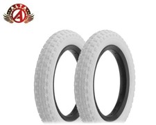 ALTA Bicycle TIRE 12" 1/2 X 2 1/4" All WHITE COMP III 2 TIRES Kids Bikes