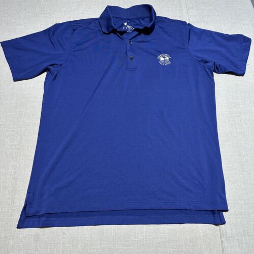 Pebble Beach Golf Links Fairway und grün F&G Tech Golf Polo blau Herren M