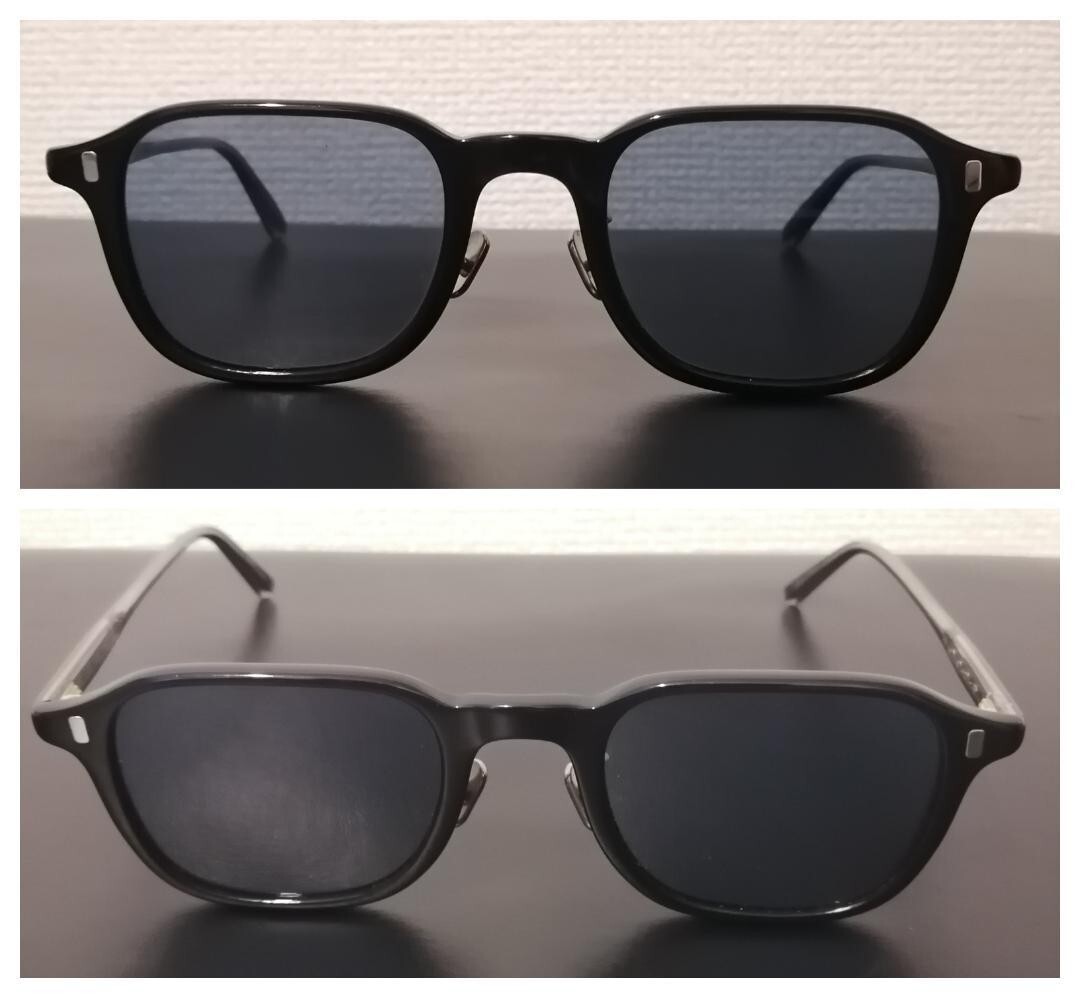 EYEVAN7285 325ブラック スクエア メガネ ケース付き EYEVAN 7285】325