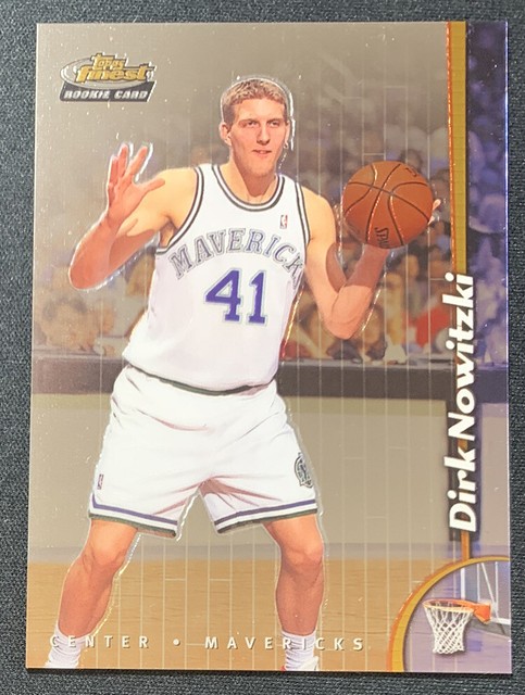 Dirk Nowitzki 1998-99 Topps Finest Rookie Card RC Mavericks