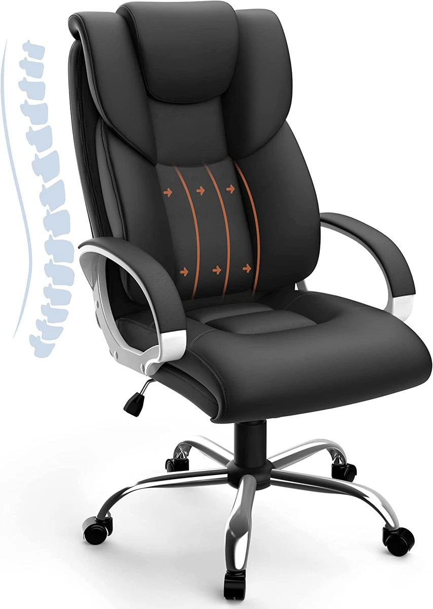 Office Chair with Lumbar Support High Back Arm Padded Tall