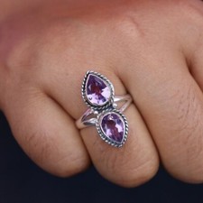 Amethyst Ring 925 Sterling Silver Ring Handmade Ring Gemstone Ring For Women