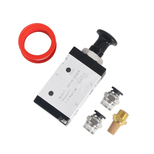 1pc 3R210-08 3 Ways 2 Position 1/4" Hand Lever Control Pneumatic Air Valve - Picture 6 of 12