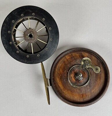 Antique Allcocks Coxon 4” Aerial Six Spoke Walnut Wood Reel Antique Allcocks Coxon 4” Aerial Six Spoke Walnut Wood Reel
