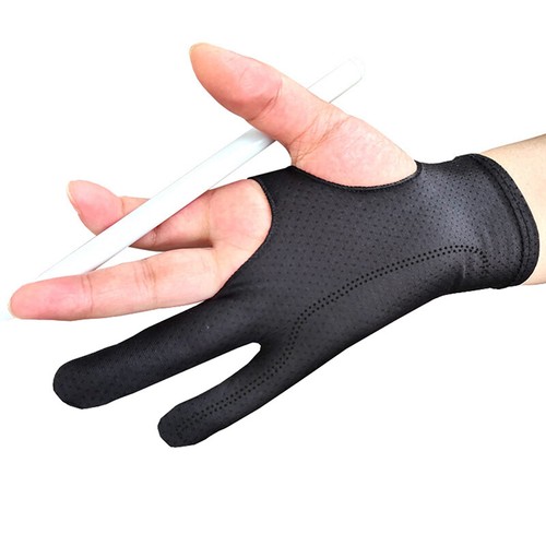 Black 2 Finger Anti-Fouling Glove For Any Graphics Drawing Tab!JN - Photo 9/15