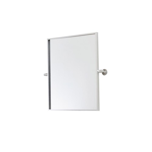Elegant Decor Everly 24x20" Rectangle Aluminum Pivot Mirror in Silver - Picture 3 of 8