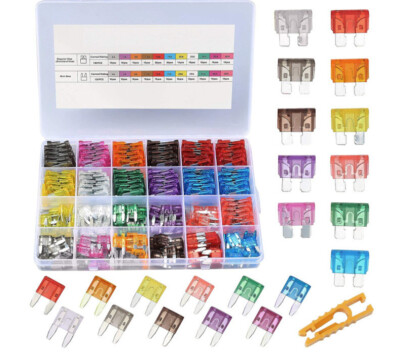 Car Truck Fuses Assortment Kit Blade-Type Automotive Fuses Standard Mini Size