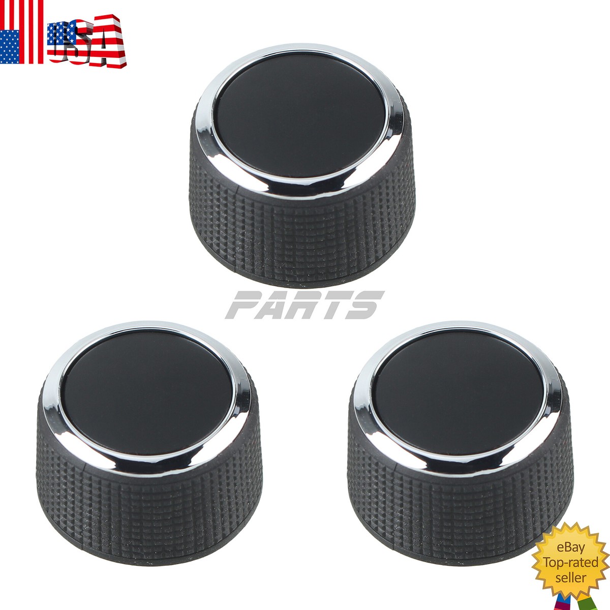 3PCS REAR RADIO CONTROL KNOBS FOR 2007-2013 CHEVROLET SUBURBAN