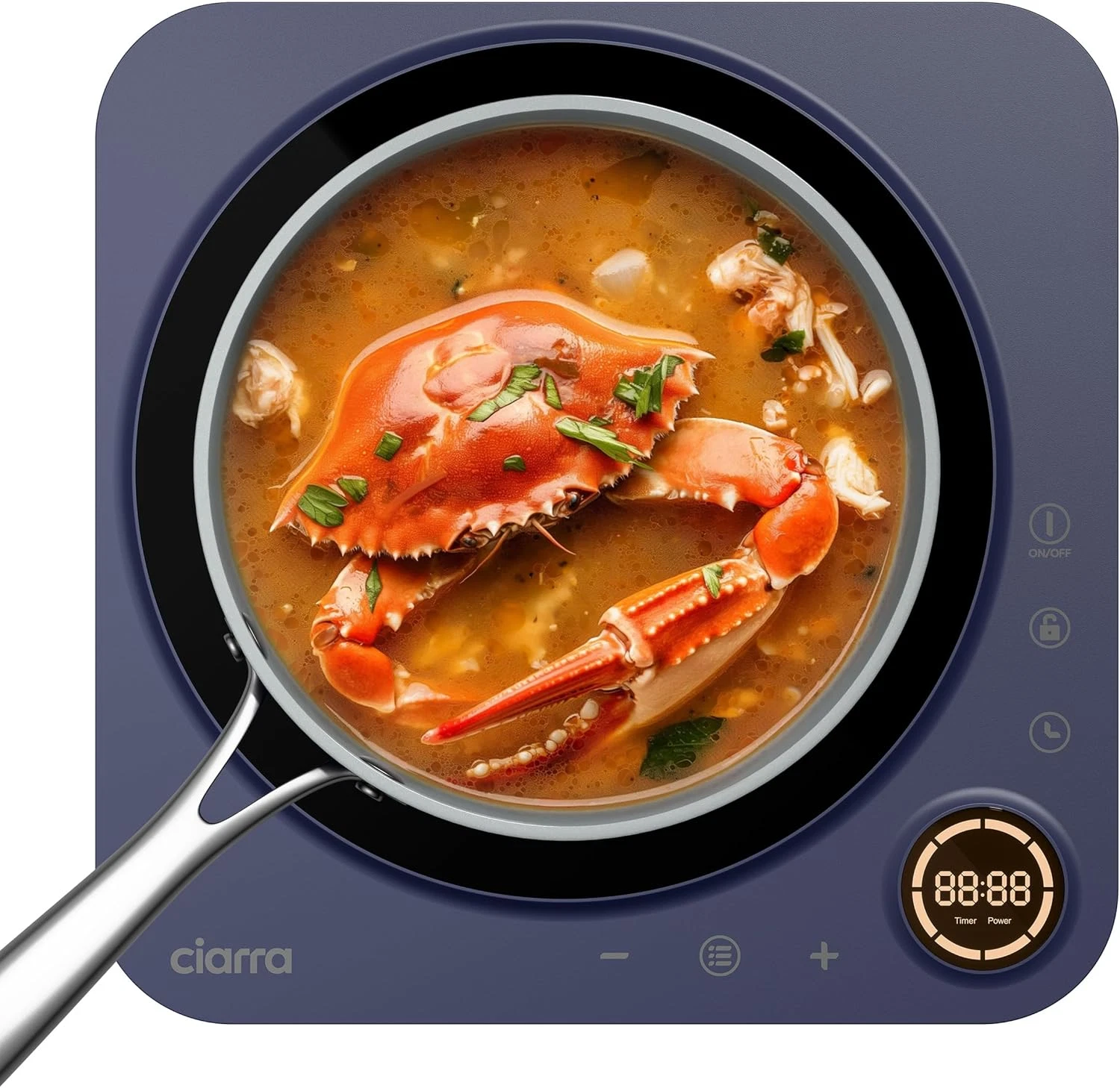 Slim Portable Induction Cooktop with Touch Control and Digital Timer - Blue
Opens in a new window or