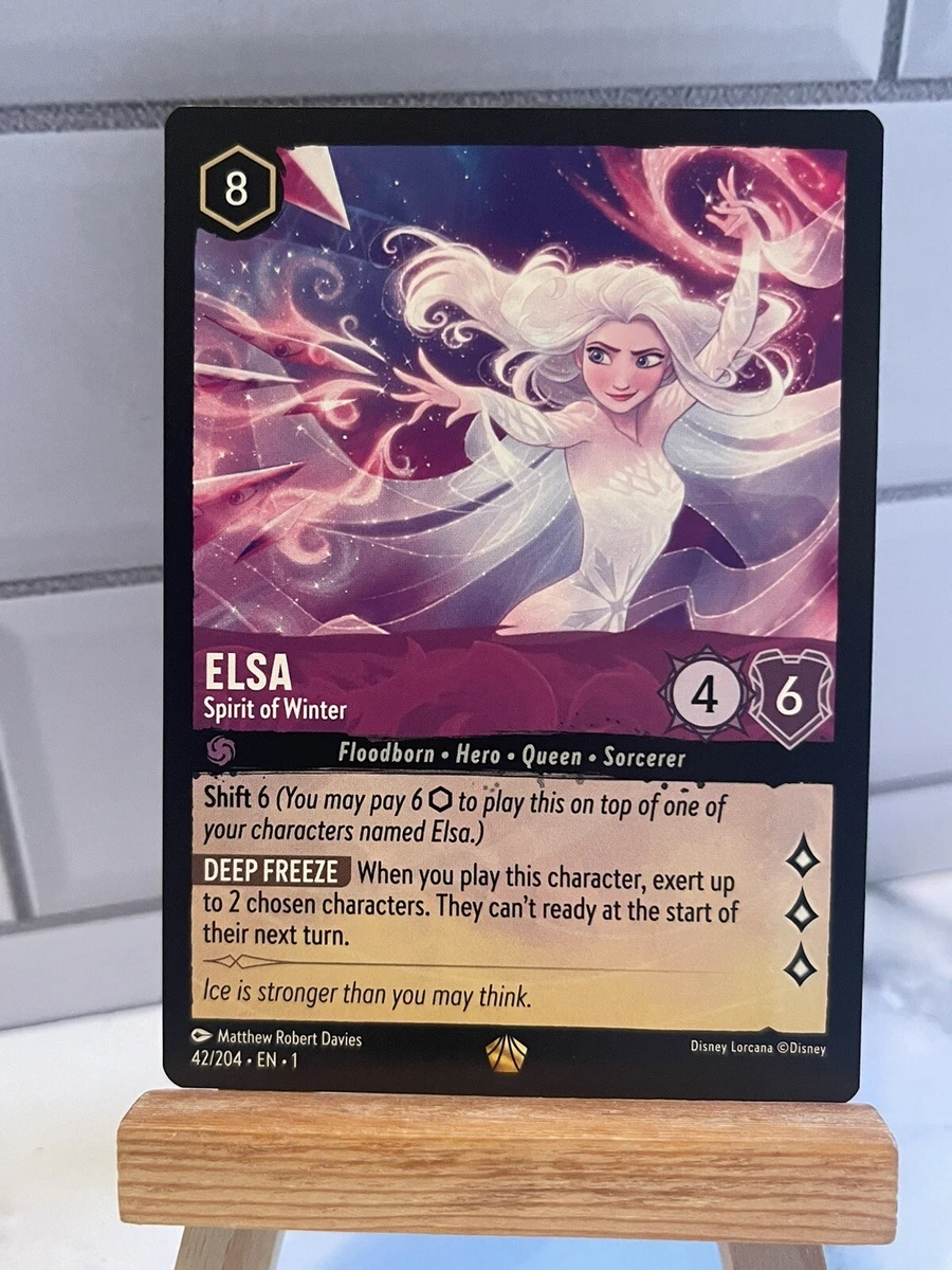 Disney Lorcana ELSA LEGENDARY SPIRIT OF WINTER 42/204 NM Nonfoil