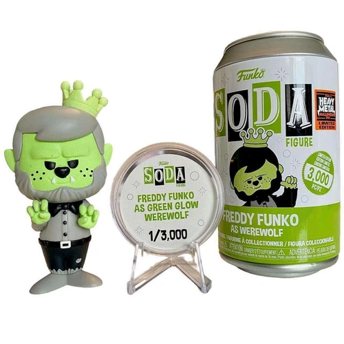 Funko Vinyl SODA Freddy Funko as Werewolf (Green) (Heavy Metal Halloween 2023)